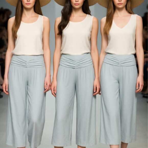 All Dolled Up light Blue Capris-New with tags - Picture 1 of 3